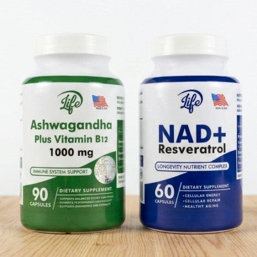 COMBO JUVENTUD CELULAR & VITALIDAD (ASHWAGANDHA + NAD RESVERATROL