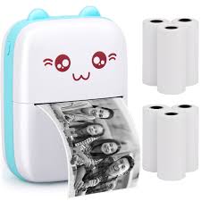 MINI IMPRESORA PORTARIL AZULES