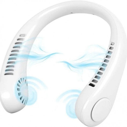 ABANICO VENTILADOR PARA CUELLO, COMBATE EL CALOR EN EXTERIORES BLANCO