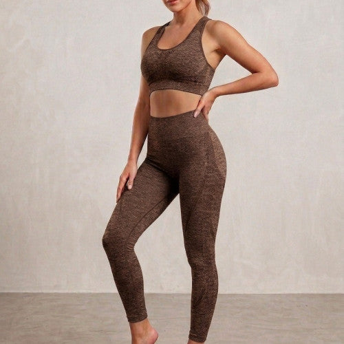SET DEPORTIVO / PANTALON LARGO ABC221 MARRÓN