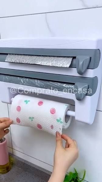LLEGÓ EL ORGANIZADOR DE PAPEL PARA COCINA 4 EN 1