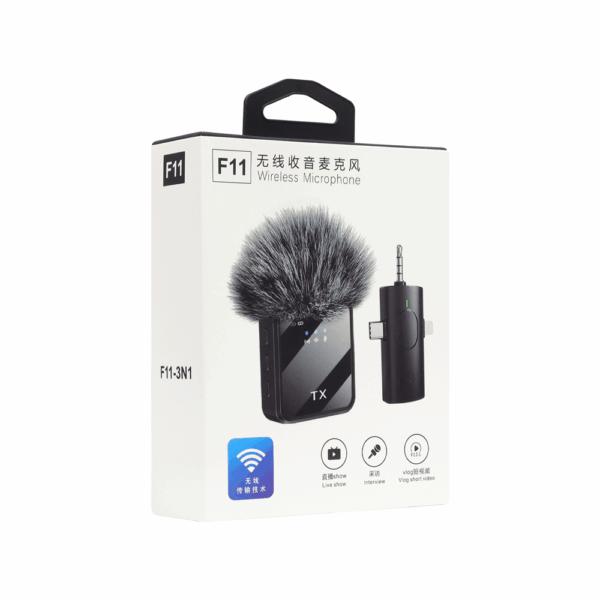 MICROFONO INALAMBRICO WIRELESS F-11 3 EN 1