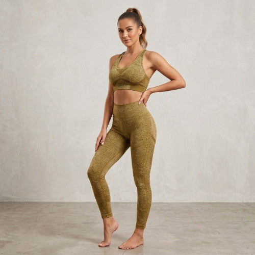 SET DEPORTIVO / PANTALON LARGO ABC221 MOSTAZA
